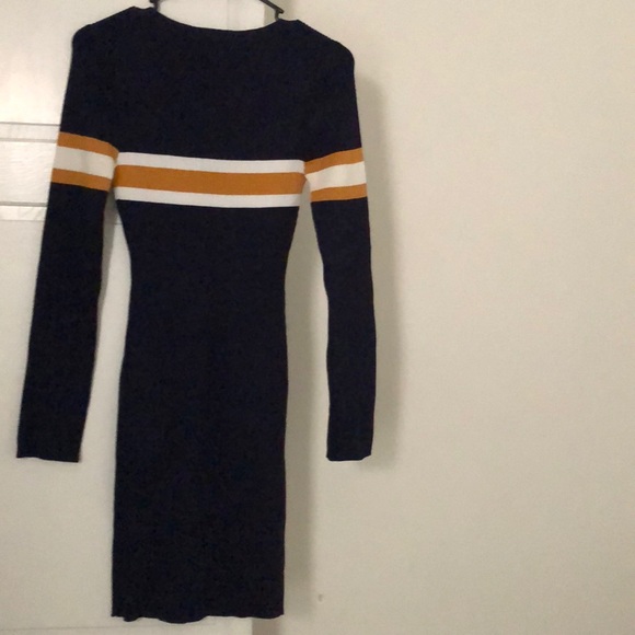 Blue and tan sweater dress. - Picture 2 of 2